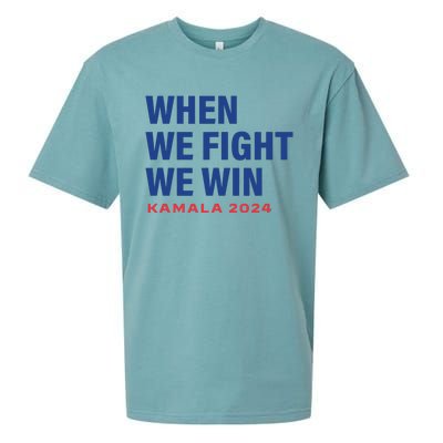 When We Fight We Win Kamala Harris For President 2024 Vote Sueded Cloud Jersey T-Shirt