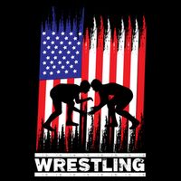 Wrestler Wrestling Fans American Flag Men Women Gift Drawstring Bag