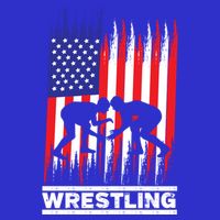 Wrestler Wrestling Fans American Flag Men Women Gift 16 in Basic Backpack