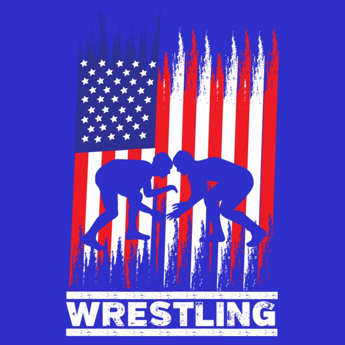 Wrestler Wrestling Fans American Flag Men Women Gift 16 in Basic Backpack