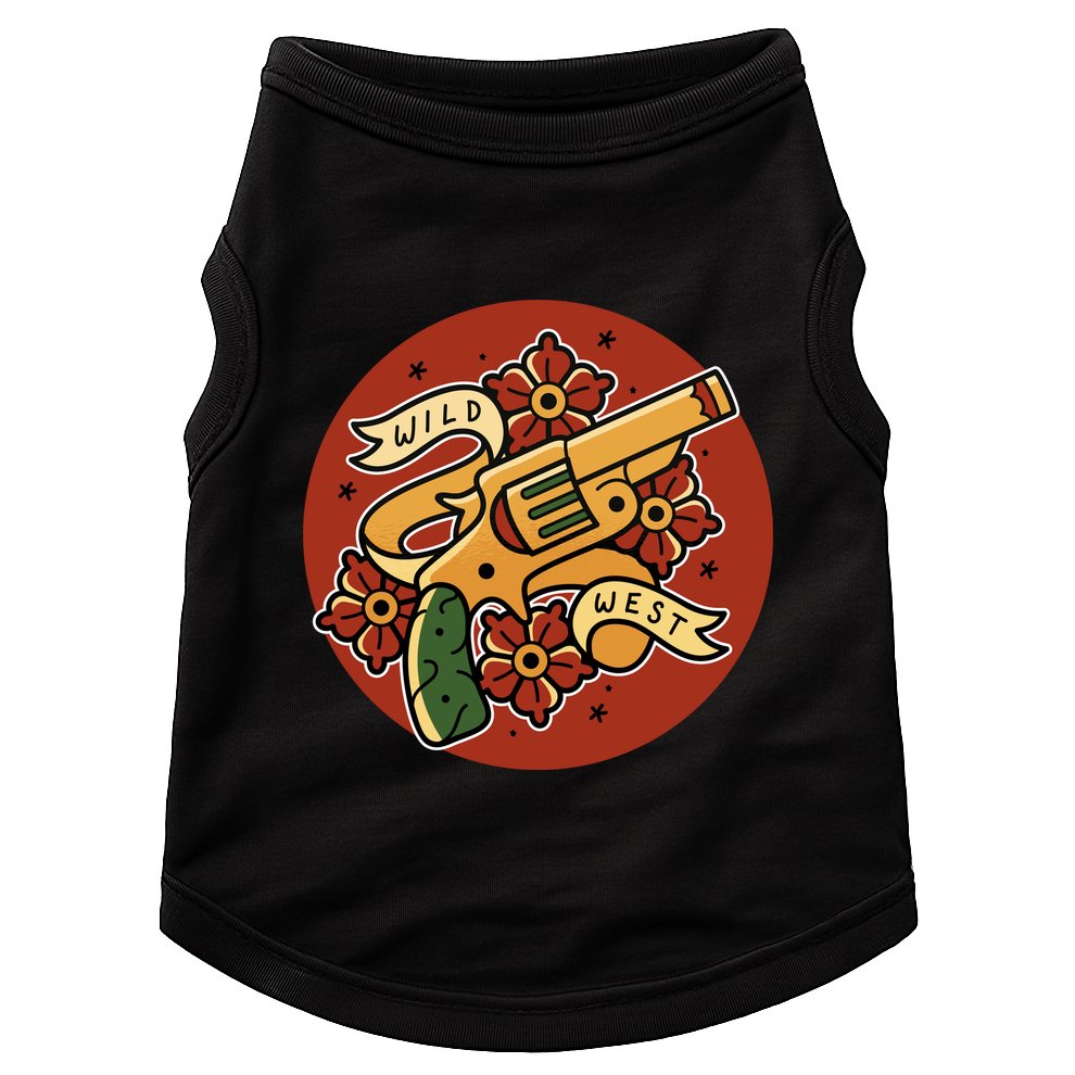 Wild West Floral Gun Doggie Tank