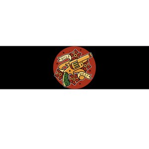 Wild West Floral Gun Bumper Sticker