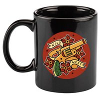 Wild West Floral Gun 11oz C Handle Ceramic Mug
