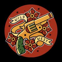 Wild West Floral Gun 16 in Basic Backpack