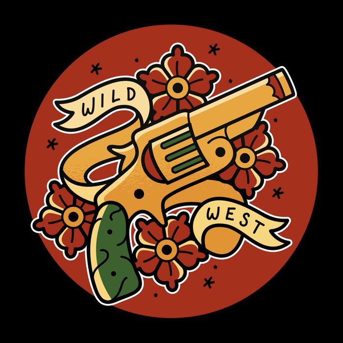 Wild West Floral Gun 16 in Basic Backpack