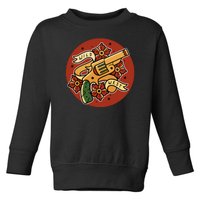 Wild West Floral Gun Toddler Sweatshirt