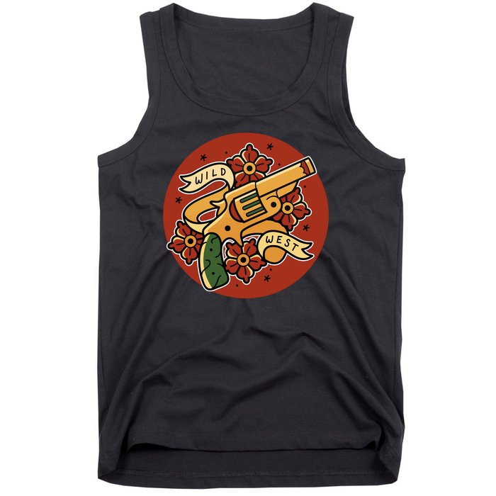 Wild West Floral Gun Tank Top