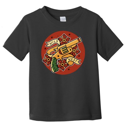 Wild West Floral Gun Toddler T-Shirt