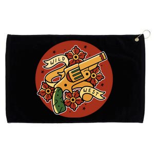 Wild West Floral Gun Grommeted Golf Towel