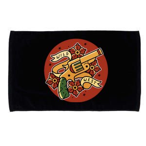 Wild West Floral Gun Microfiber Hand Towel