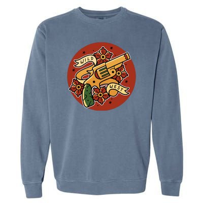 Wild West Floral Gun Garment-Dyed Sweatshirt