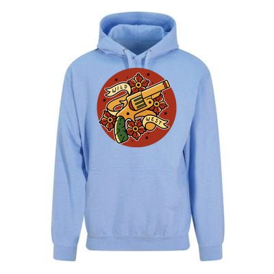 Wild West Floral Gun Unisex Surf Hoodie