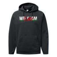 Wrexham Wales Flag Welsh Dragon Apparel Merchandise Performance Fleece Hoodie