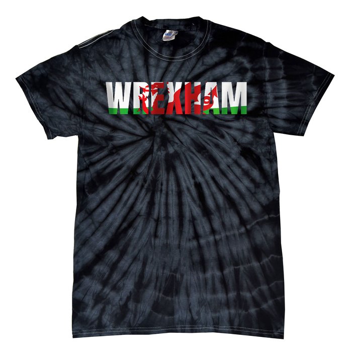 Wrexham Wales Flag Welsh Dragon Apparel Merchandise Tie-Dye T-Shirt