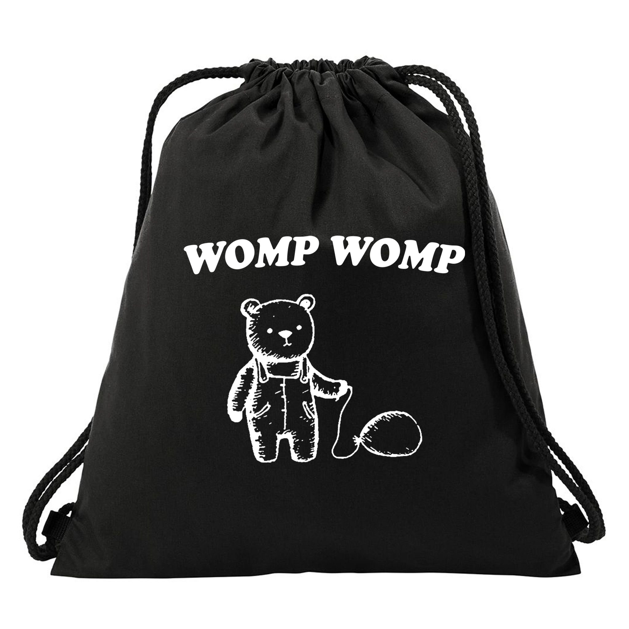 Womp Womp Funny Quote Cartoon Bear Drawstring Bag