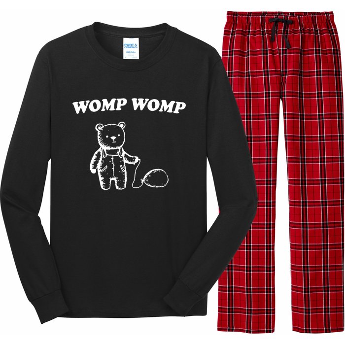 Womp Womp Funny Quote Cartoon Bear Long Sleeve Pajama Set