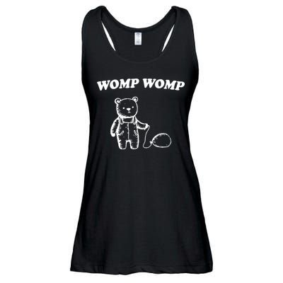Womp Womp Funny Quote Cartoon Bear Ladies Essential Flowy Tank