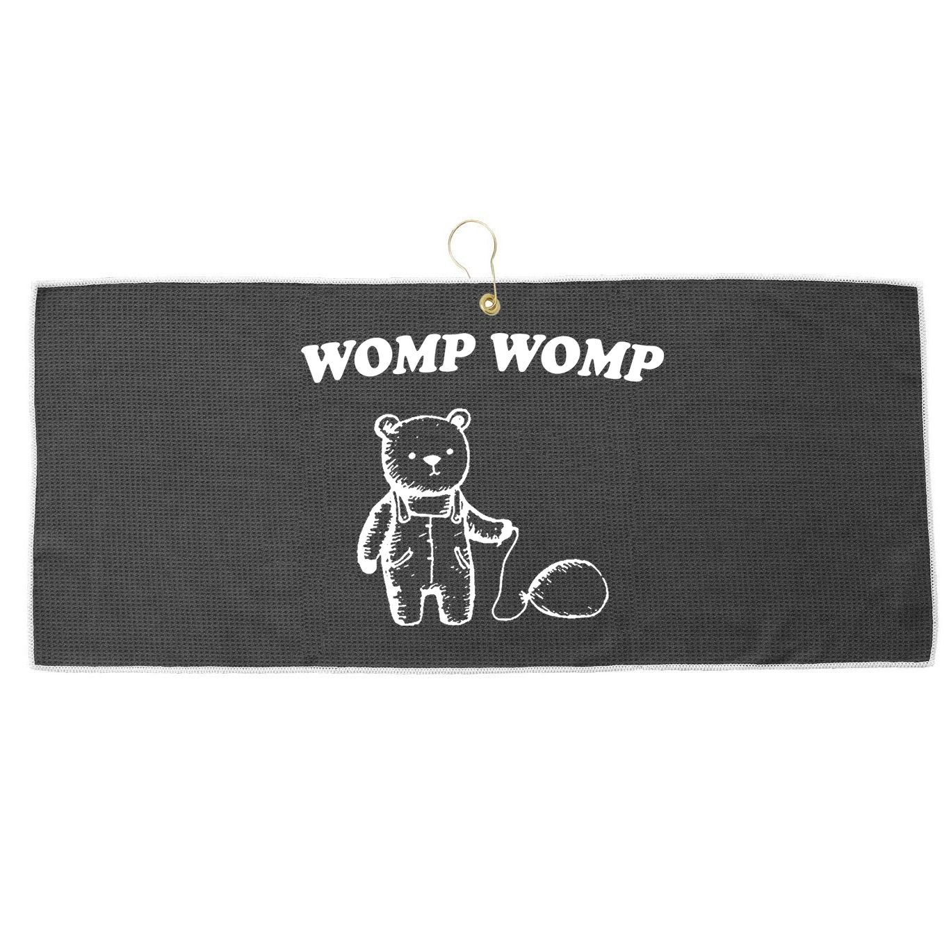 Womp Womp Funny Quote Cartoon Bear Large Microfiber Waffle Golf Towel