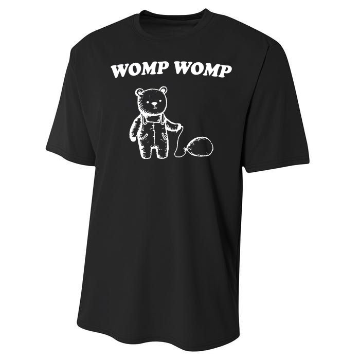 Womp Womp Funny Quote Cartoon Bear Performance Sprint T-Shirt