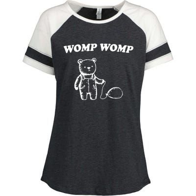 Womp Womp Funny Quote Cartoon Bear Enza Ladies Jersey Colorblock Tee