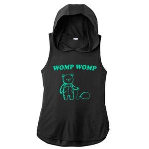 Womp Womp Funny Meme Bear Ladies PosiCharge Tri-Blend Wicking Draft Hoodie Tank