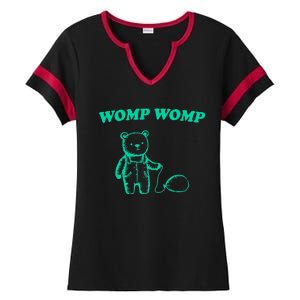 Womp Womp Funny Meme Bear Ladies Halftime Notch Neck Tee