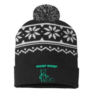 Womp Womp Funny Meme Bear USA-Made Snowflake Beanie