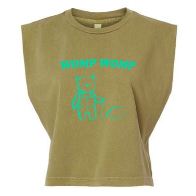 Womp Womp Funny Meme Bear Garment-Dyed Women's Muscle Tee