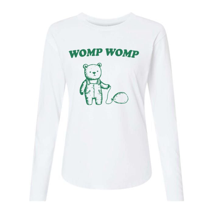 Womp Womp Funny Meme Bear Womens Cotton Relaxed Long Sleeve T-Shirt