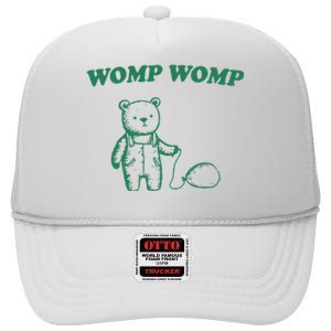 Womp Womp Funny Meme Bear High Crown Mesh Back Trucker Hat