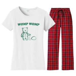 Womp Womp Funny Meme Bear Women's Flannel Pajama Set