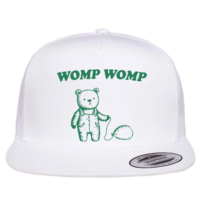 Womp Womp Funny Meme Bear Flat Bill Trucker Hat