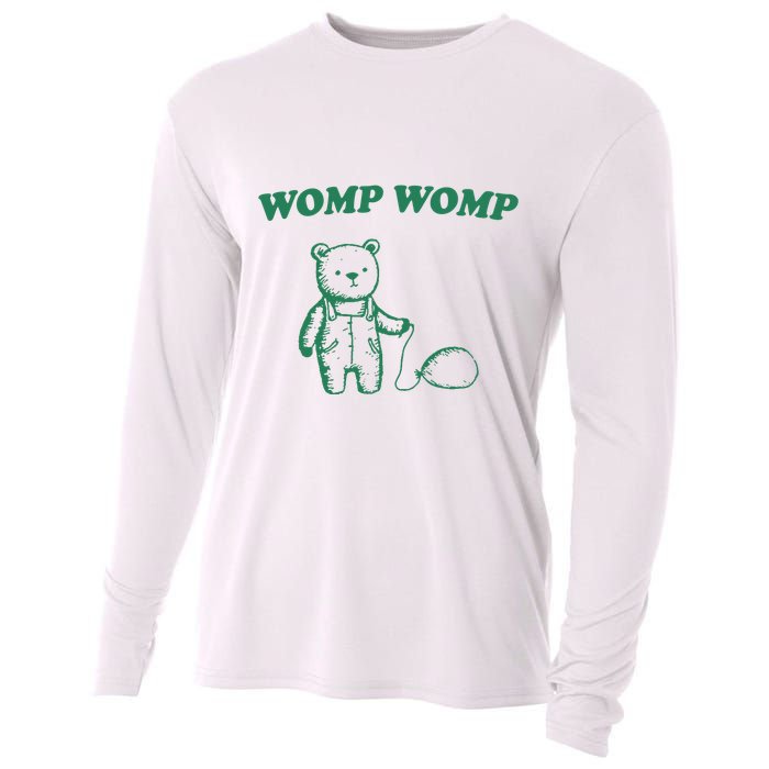 Womp Womp Funny Meme Bear Cooling Performance Long Sleeve Crew