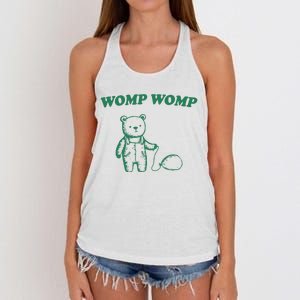 Womp Womp Funny Meme Bear Women's Knotted Racerback Tank