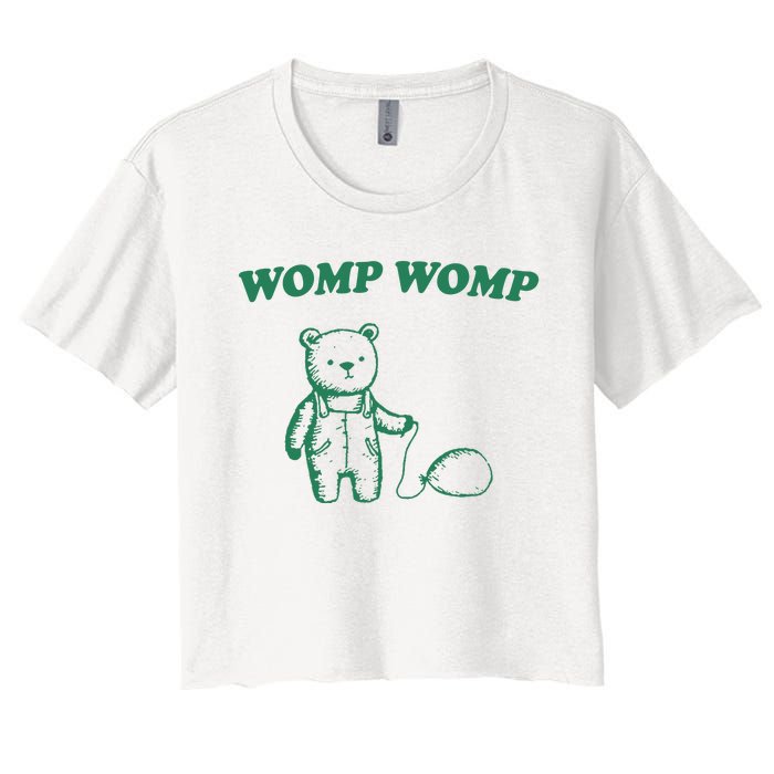 Womp Womp Funny Meme Bear Women's Crop Top Tee