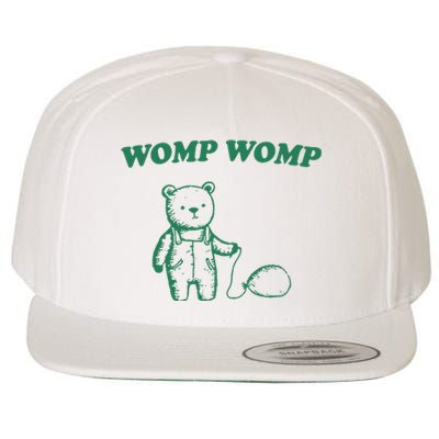 Womp Womp Funny Meme Bear Wool Snapback Cap