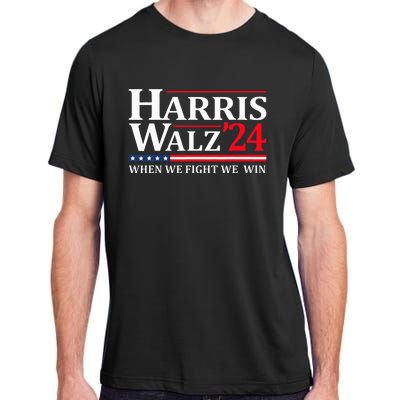 When We Fight We Win Harris Walz 2024 Vote Kamala Harris Adult ChromaSoft Performance T-Shirt