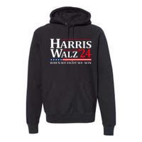 When We Fight We Win Harris Walz 2024 Vote Kamala Harris Premium Hoodie