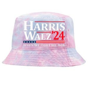 When We Fight We Win Harris Walz 2024 Vote Kamala Harris Tie-Dyed Bucket Hat