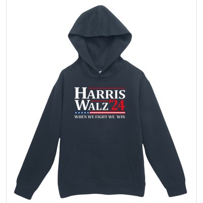 When We Fight We Win Harris Walz 2024 Vote Kamala Harris Urban Pullover Hoodie