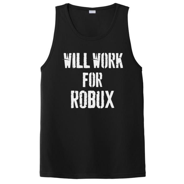 Will Work For Robux . Saying For The Blockchain And Token PosiCharge Competitor Tank