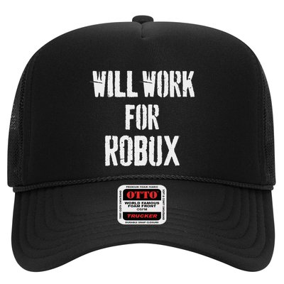 Will Work For Robux . Saying For The Blockchain And Token Trucker Hat