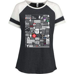 Wise Words From The Office Enza Ladies Jersey Colorblock Tee