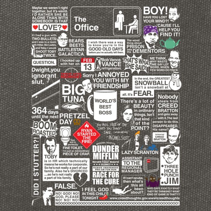 Wise Words From The Office Cotton Canvas Backpack
