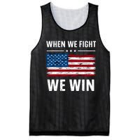 When We Fight We Win American Flag Usa Politics Quote Mesh Reversible Basketball Jersey Tank