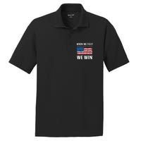 When We Fight We Win American Flag Usa Politics Quote PosiCharge RacerMesh Polo