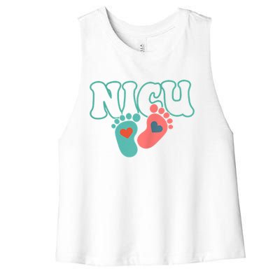 Will Work For Snuggles Nicu Nurse Women's Racerback Cropped Tank