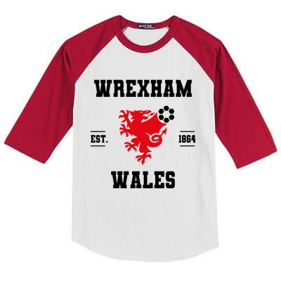 Wrexham Wales Football Gift Kids Colorblock Raglan Jersey