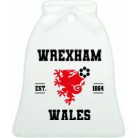 Wrexham Wales Football Gift Ceramic Bell Ornament