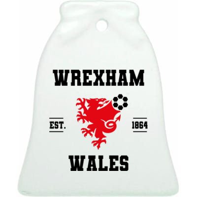 Wrexham Wales Football Gift Ceramic Bell Ornament